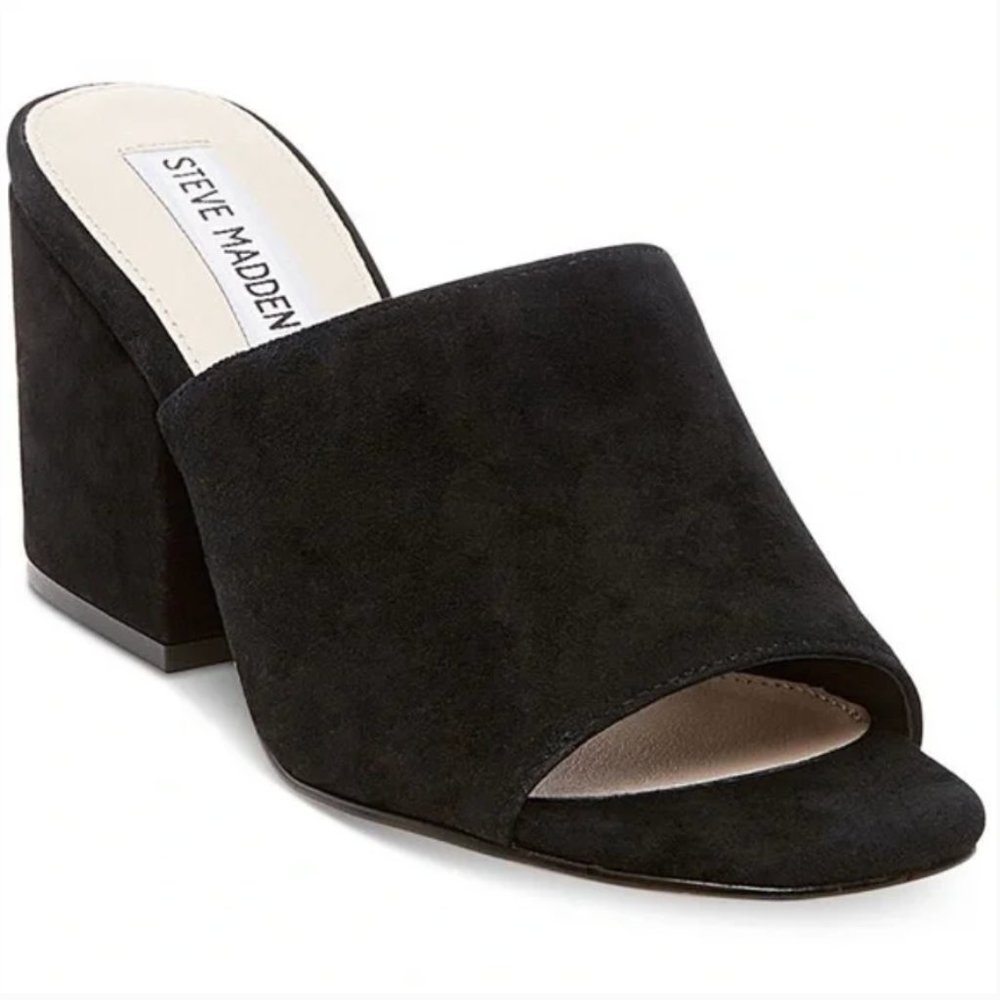Steve Madden Dalis Mule in Black Suede NEVER WORN